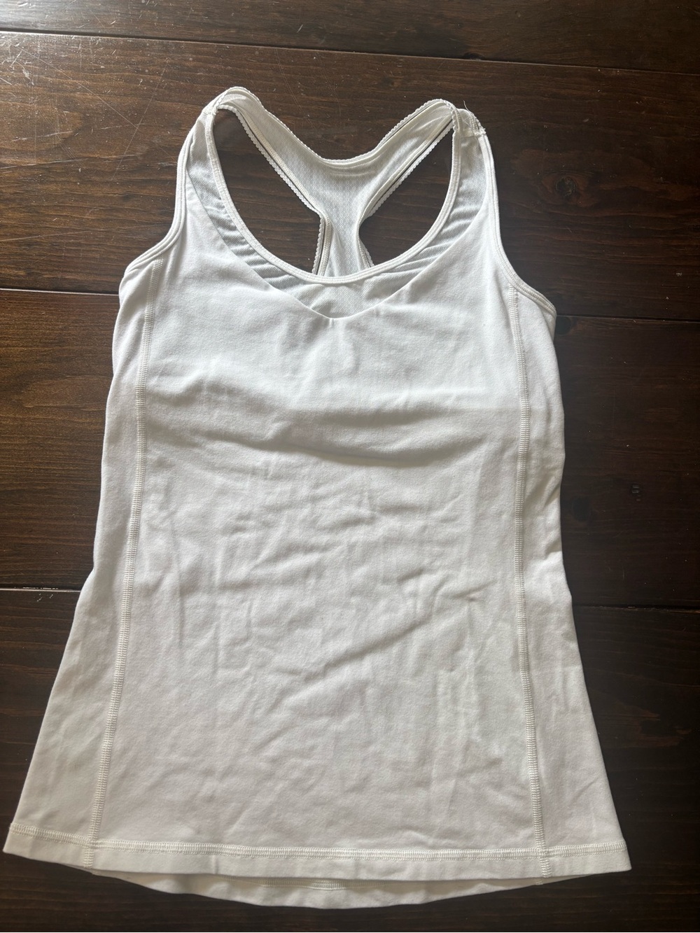 VINTAGE LULU White Racerback Tank Top - Women